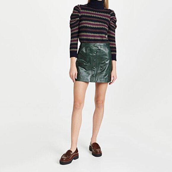 Autumn Cashmere Puff Sleeve Turtleneck, size Medium (fits size small) - Picture 2 of 12